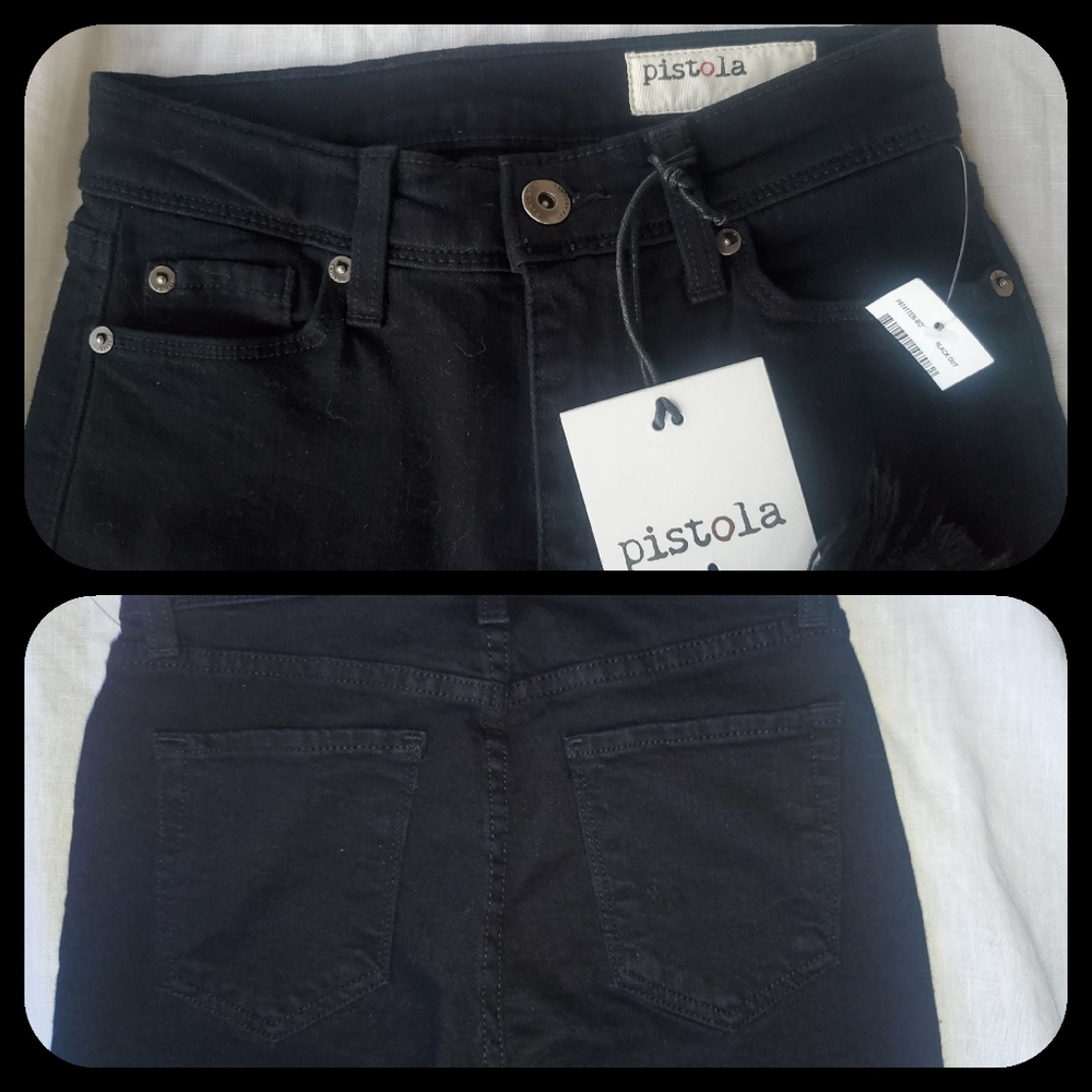 Pistola Tallis Frayed crop Flare Jeans blackout - Picture 7 of 7